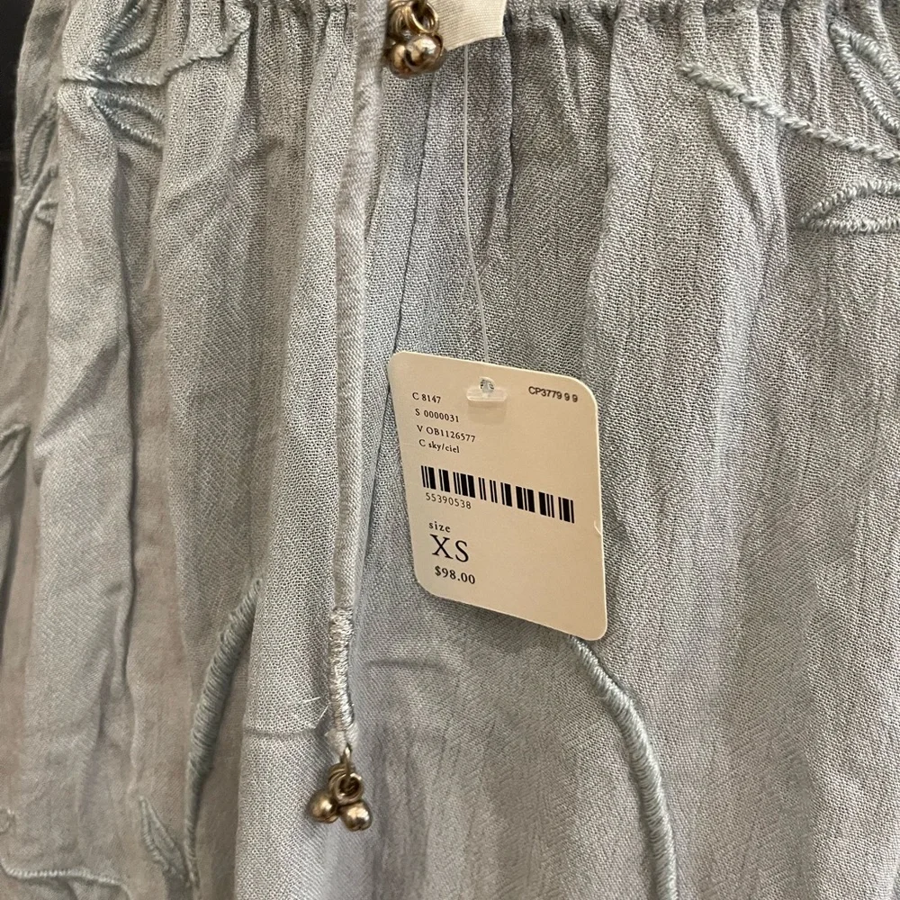 Free People Intimately Light Sky Blue Crochet Tank Flowy Dress Size XS NWT - Picture 6 of 7